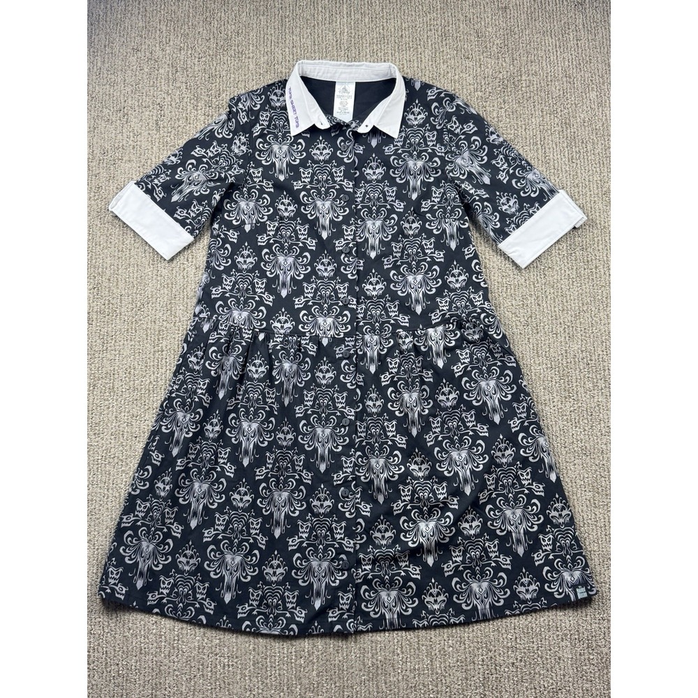 Disney Womens XS Haunted Mansion Glow In The Dark Dress Tomb Sweet Tomb